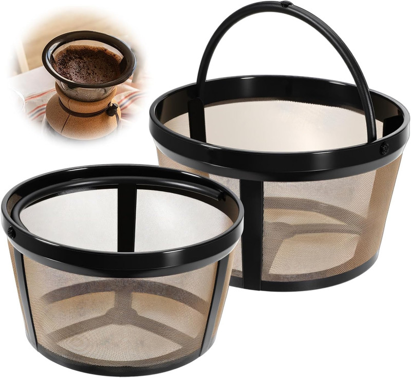 2PCS Reusable Coffee Filter Baskets – 4-5 Cup, Fits Mr. Coffee Makers gallery