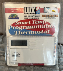 Lux Smart Temp TX9000 7 Day Programmable Thermostat for Heating Cooling New Open