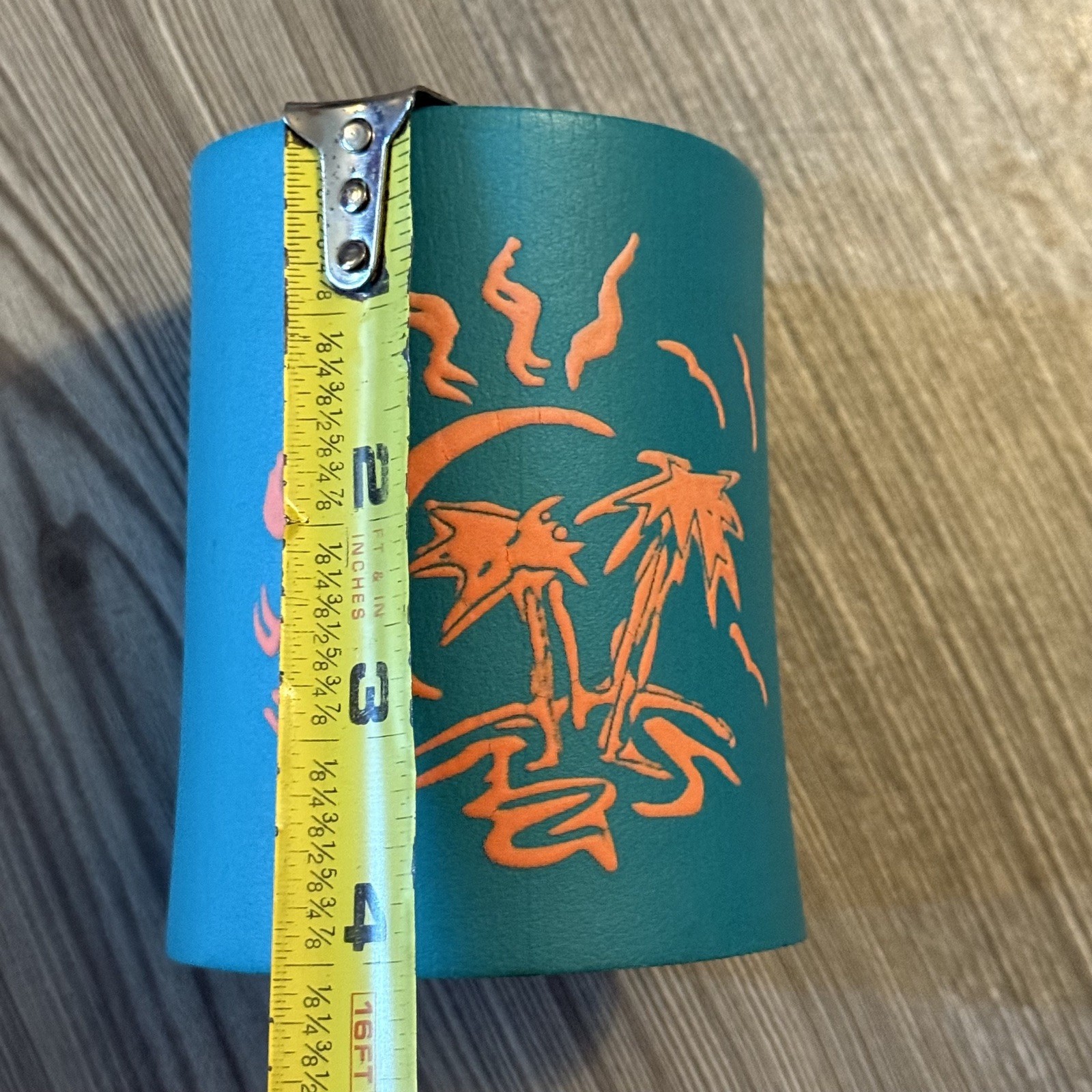 Palm Tree Sunset Thick Foam "Old School" Style Can koozie; Beach, Vacation gallery