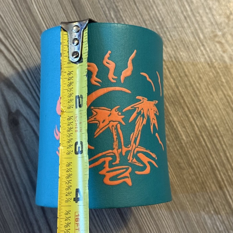 Palm Tree Sunset Thick Foam "Old School" Style Can koozie; Beach, Vacation gallery