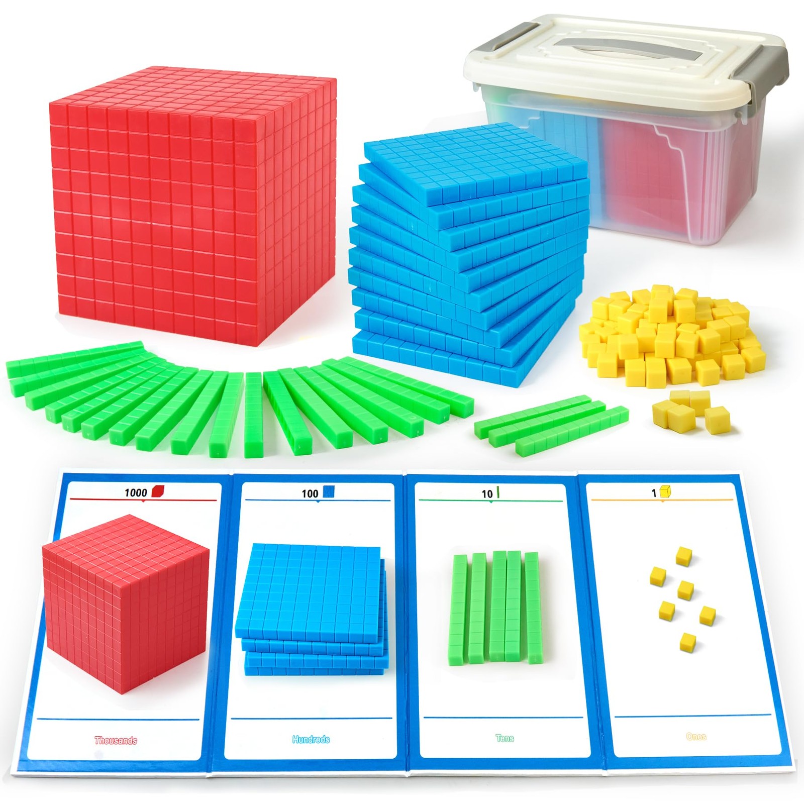 Math Manipulatives for Kids Aged 3+.Base Ten Blocks with Place Value Chart - ... gallery