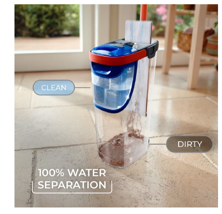 O-Cedar H2prO Flat Mop System Dual Tank Microfiber Floor Cleaning Kit gallery
