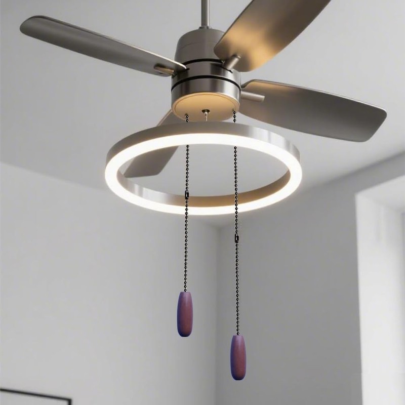 Black Ceiling Fan Pull Chain,160" Rustproof 3mm Beaded Ball Pull Chain Extension gallery