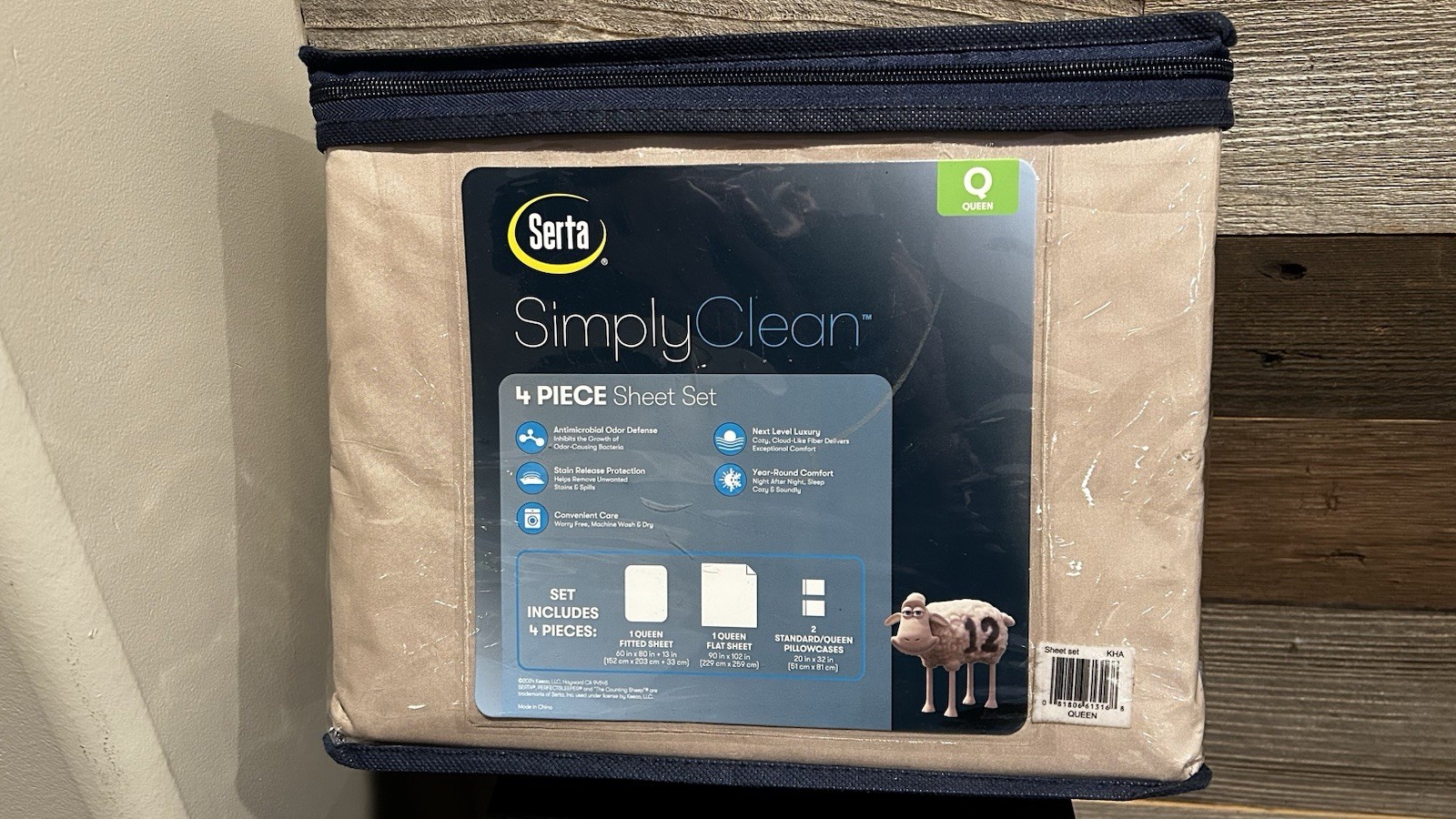 Serta SimplyClean 4 Piece Queen Sheet Set - antimicrobial, stain protection gallery