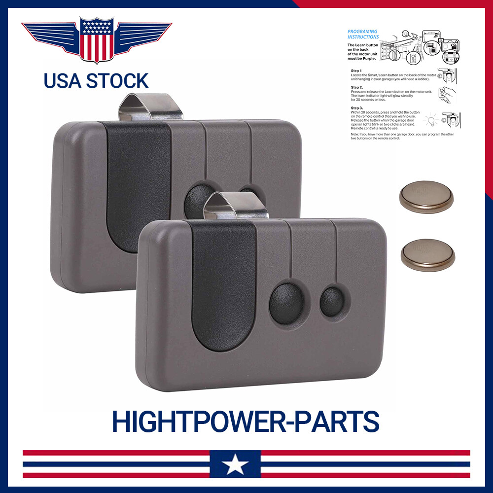 2 For Sears Craftsman Garage Door Opener Remote Control 139.53753 HBW2028 315MHZ gallery