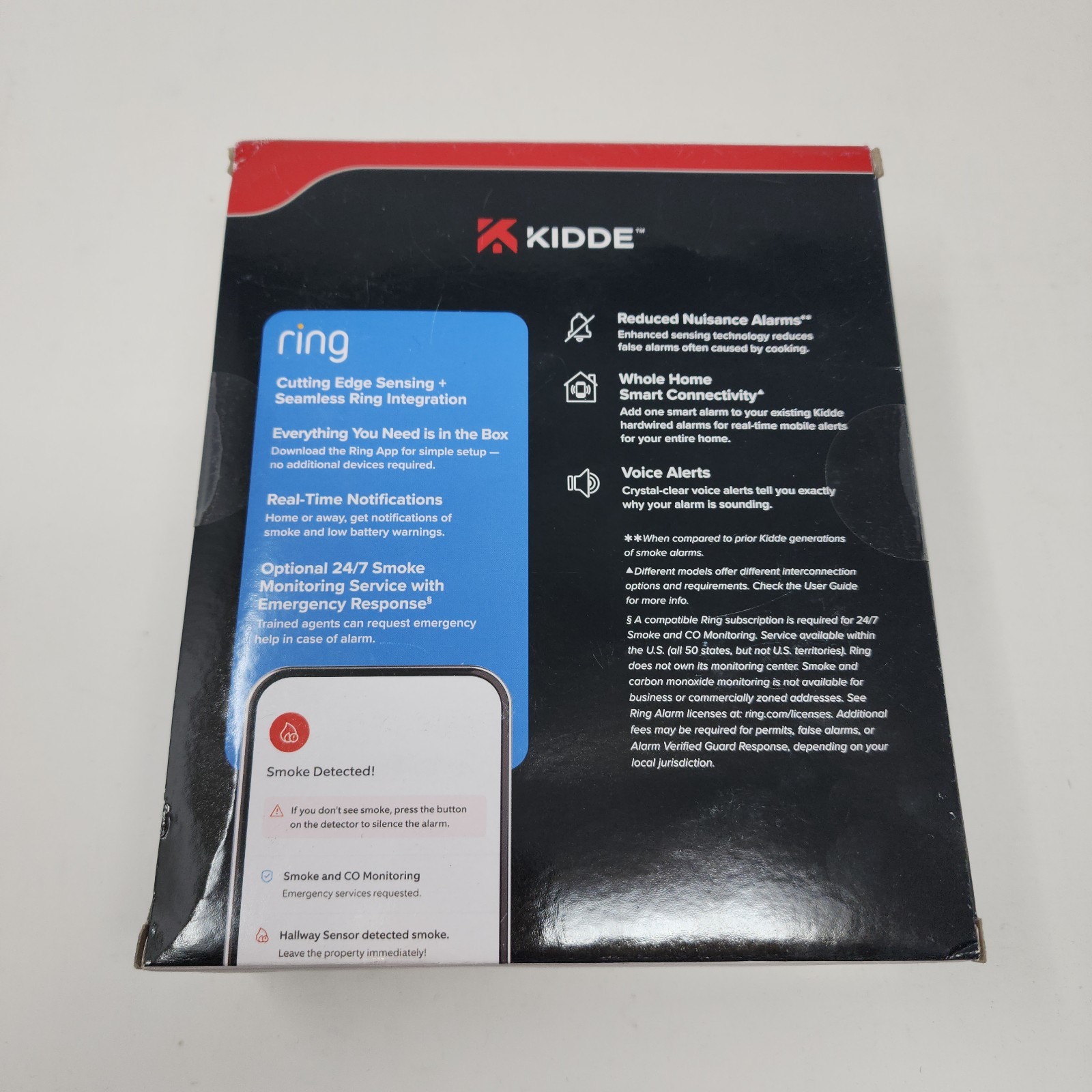 New Kidde RGSAR-RW Wired + Battery Smart Smoke Alarm with Ring Alerts Wifi gallery