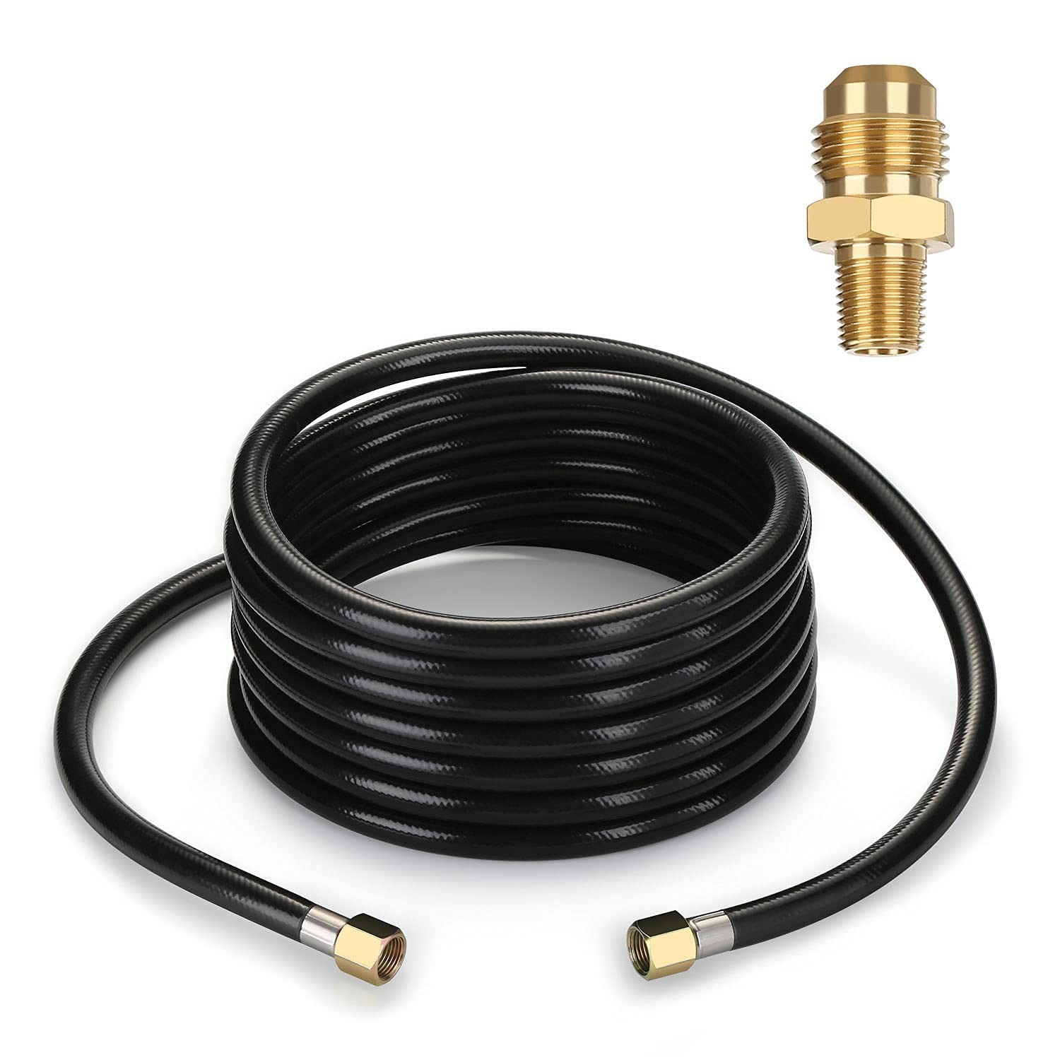 20FT High Pressure Propane Hose with Both 3/8 Inch Female Flare and Pipe Fitting gallery