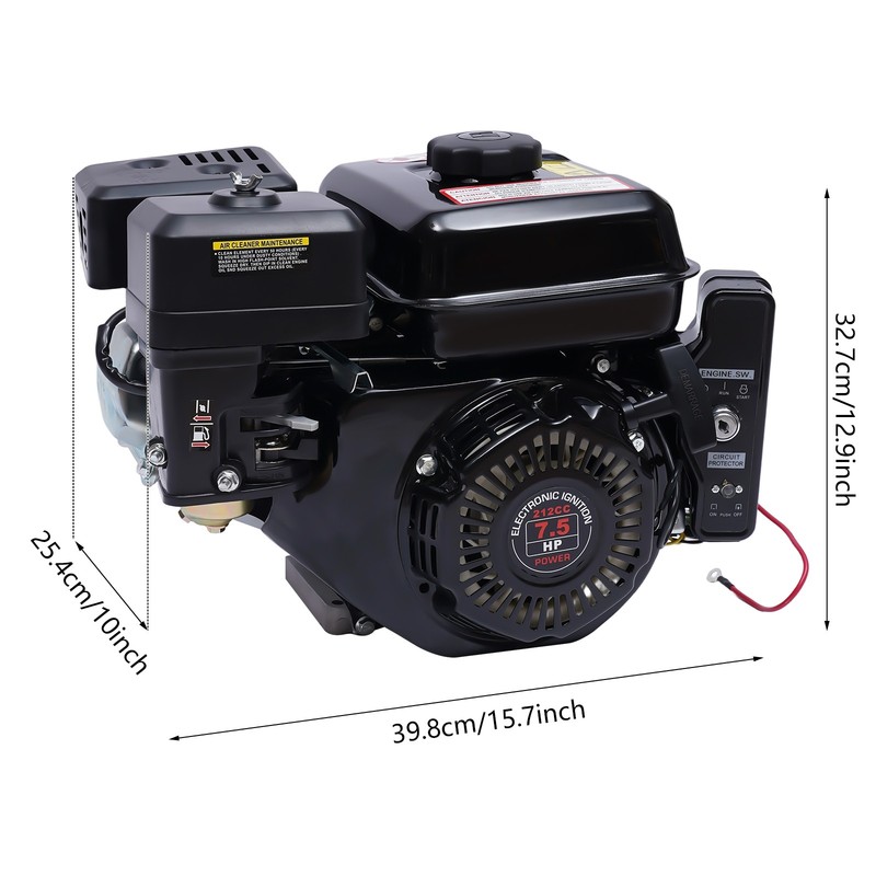212cc 7.5 HP Electric Start Horizontal Engine Go Kart Gas Engine Motor 4-Stroke gallery