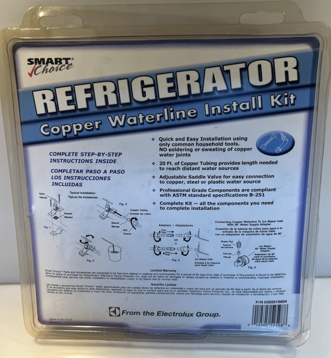 Smart Choice Refrigerator Copper Waterline Install Kit 20ft 1/4 - SEALED gallery
