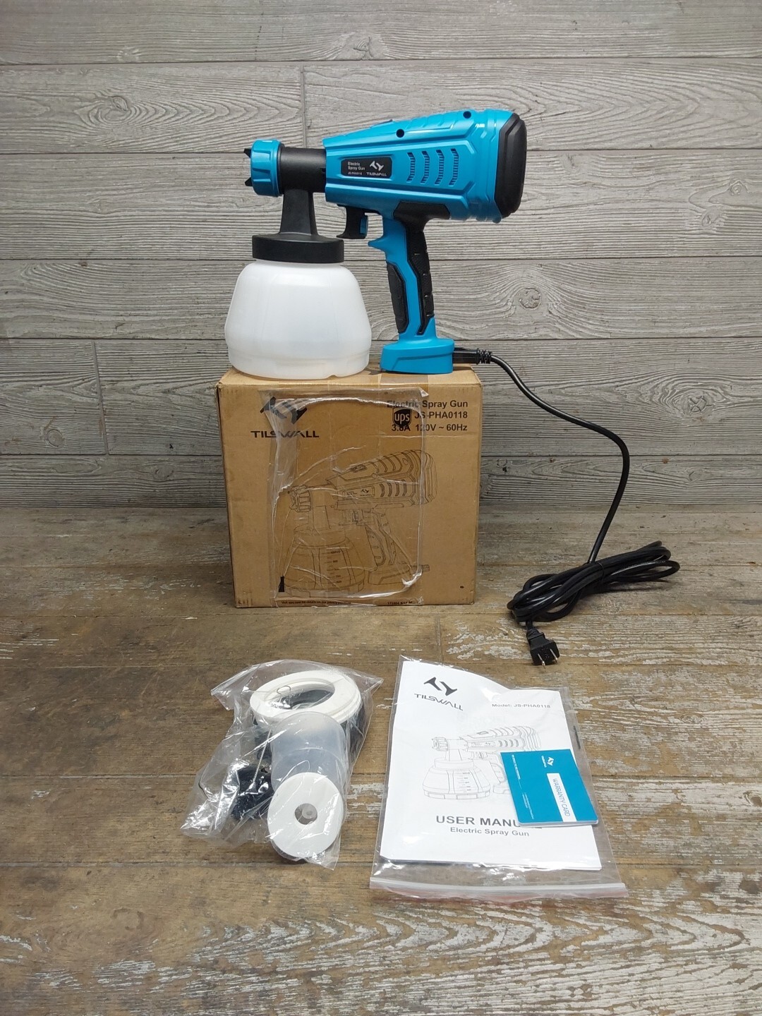 TILSWALL ELECTRIC SPRAY GUN WITH 1300ml DETACHABLE TANK (JS-PHA0118) (BRAND NEW) gallery