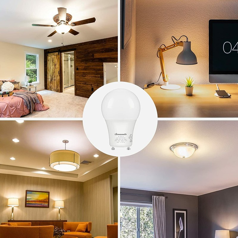 DEWENWILS 2Prong Light Bulbs Dimmable GU24 LED Light Bulb 2700K Warm White 4Pack gallery