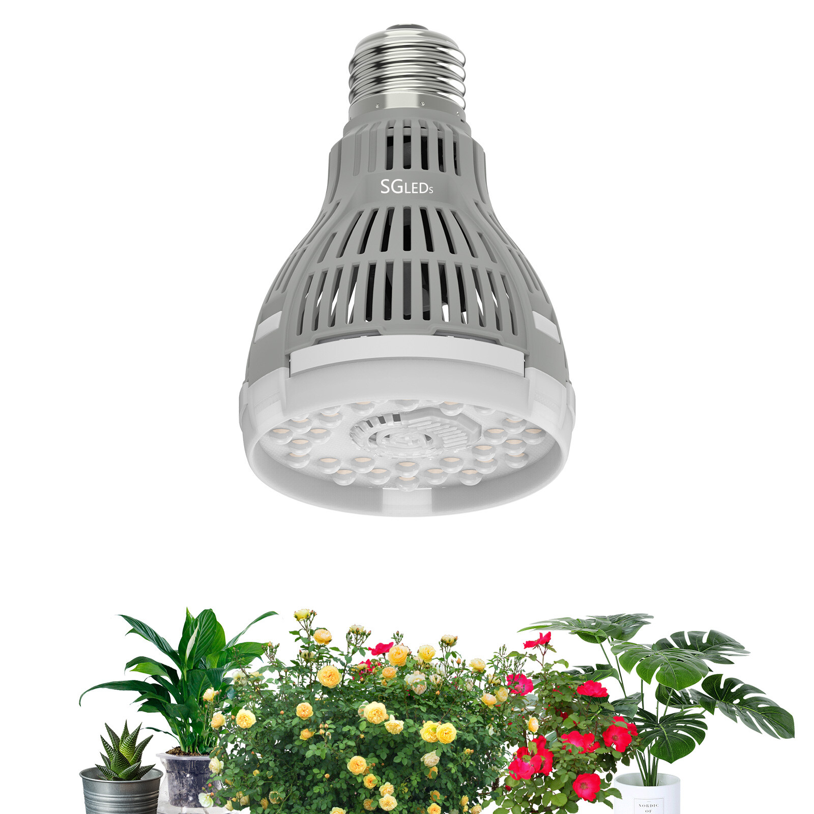 LED Grow Light Bulb 15W (200W Equivalent) Full Spectrum Plant Veg Bloom SANSI gallery