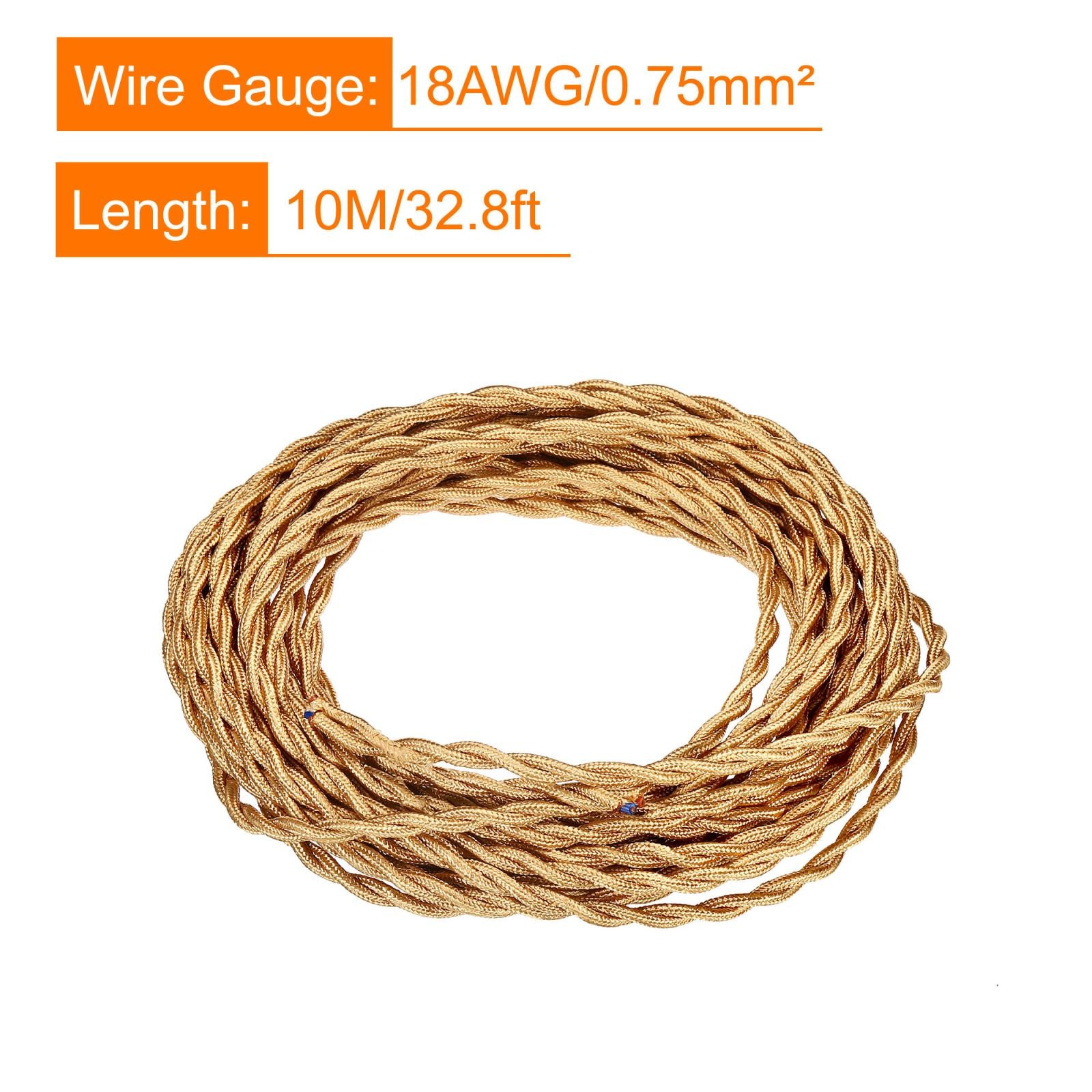 Contort Fabric Coated Wire 2 Soul 18AWG 10m/32.8ft, Gold Tone Light gallery