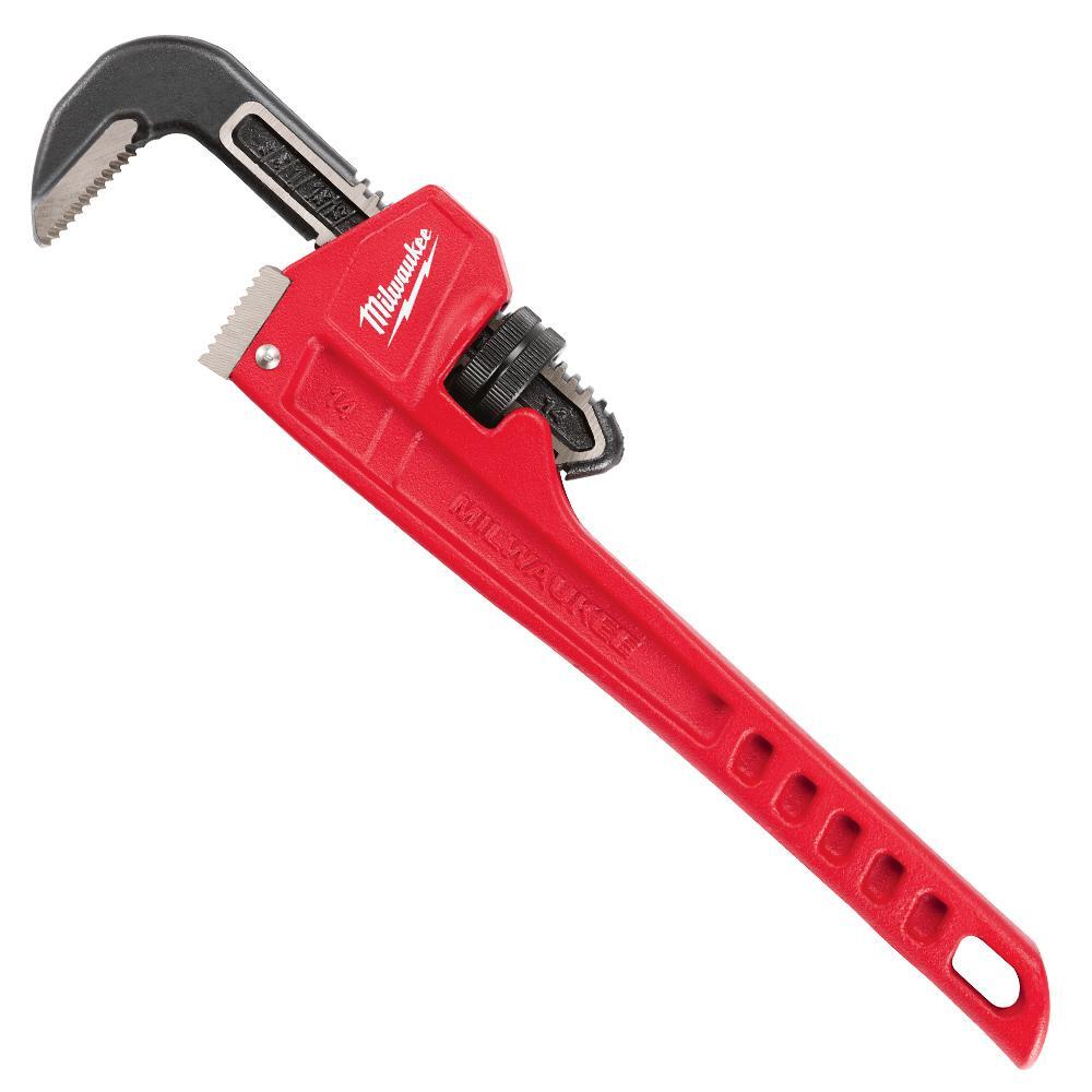 Milwaukee 48-22-7114 14-Inch Durable Steel Ergonomic Overbite Pipe Wrench gallery