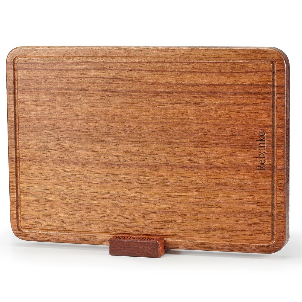 Solid Teak Wood Cutting Board One Piece Non Glued Thick Crack Resistant Wooden C