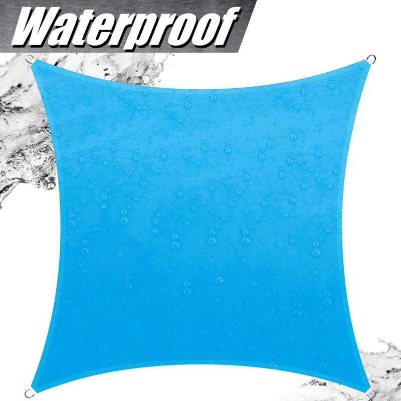 ColourTree Blue Rectangle Waterproof Sun Shade Sail Canopy Fabric Outdoor Patio gallery