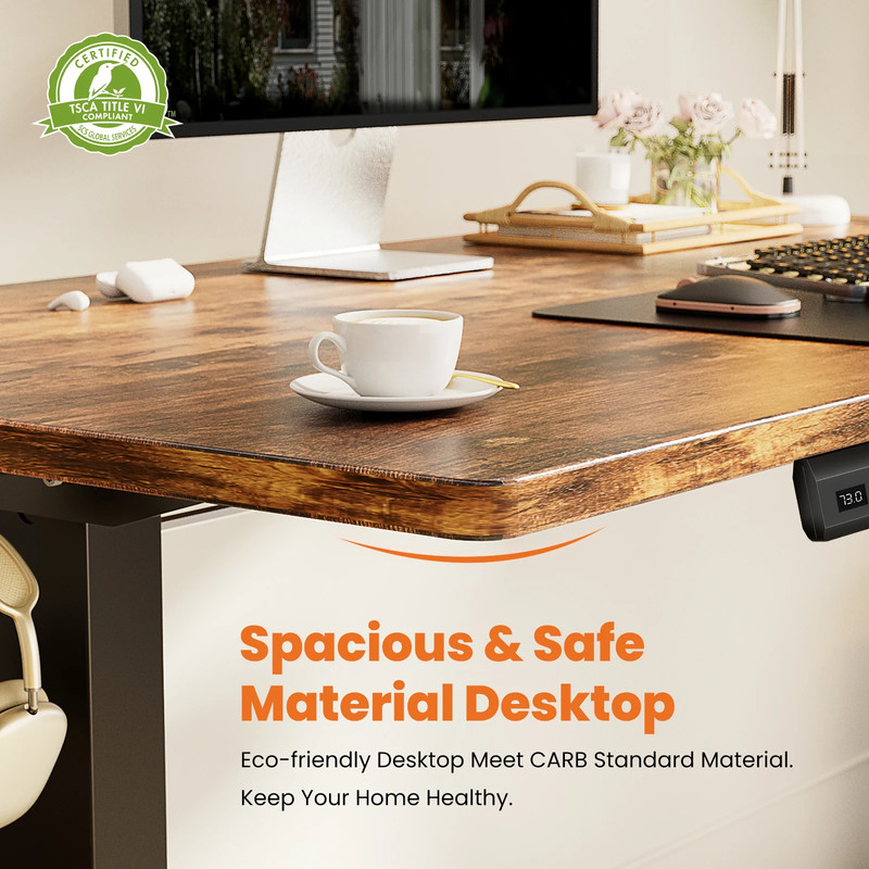 Electric Adjustable Height Standing Computer Desk Ergonomic Sit Stand Up Down gallery