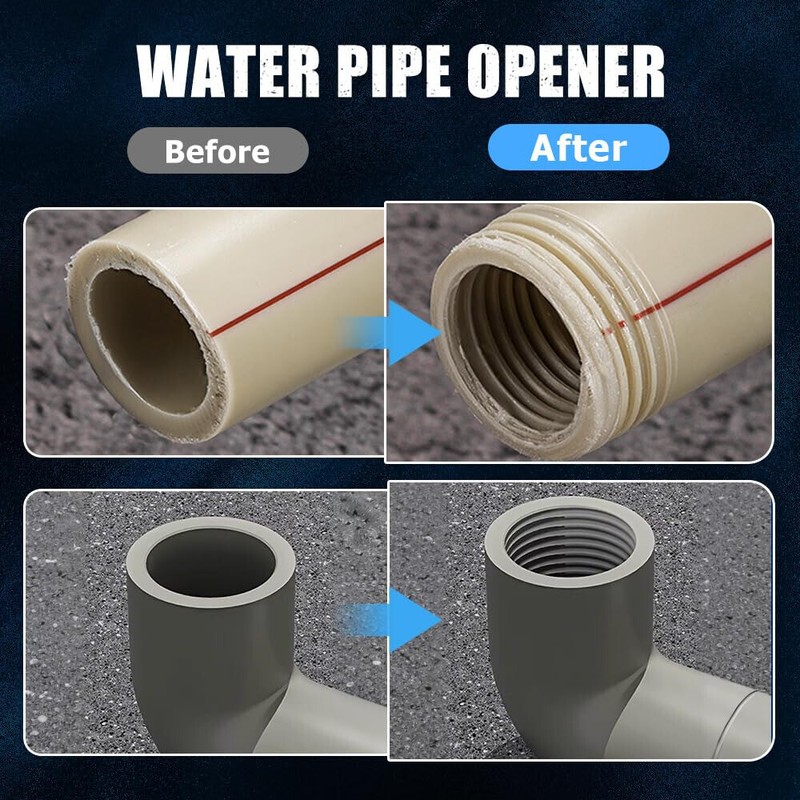 Integrated Internal & External Pipe Threading-Tool, PVC Pipe Threader Kit USA gallery