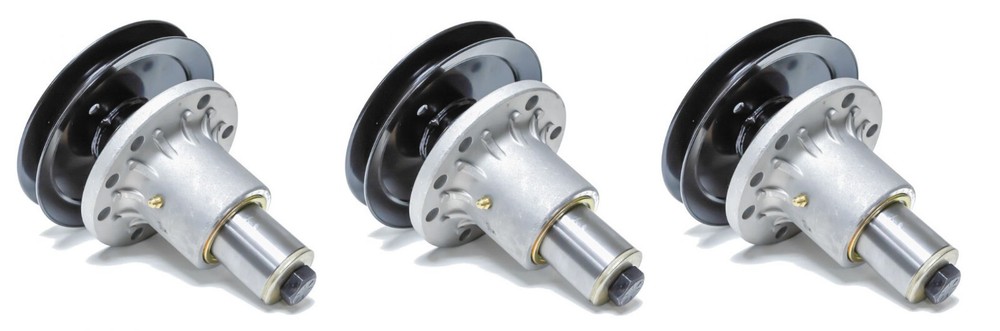 3 Spindle Assemblies W/ Pulleys (6-1/2" OD) for Exmark 103-3200 103-8075