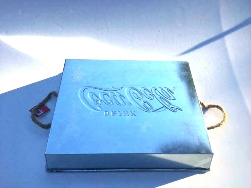 Coca-Cola galvanized Steel rectangular Serving Tray 13x11" 2018 collectable New gallery