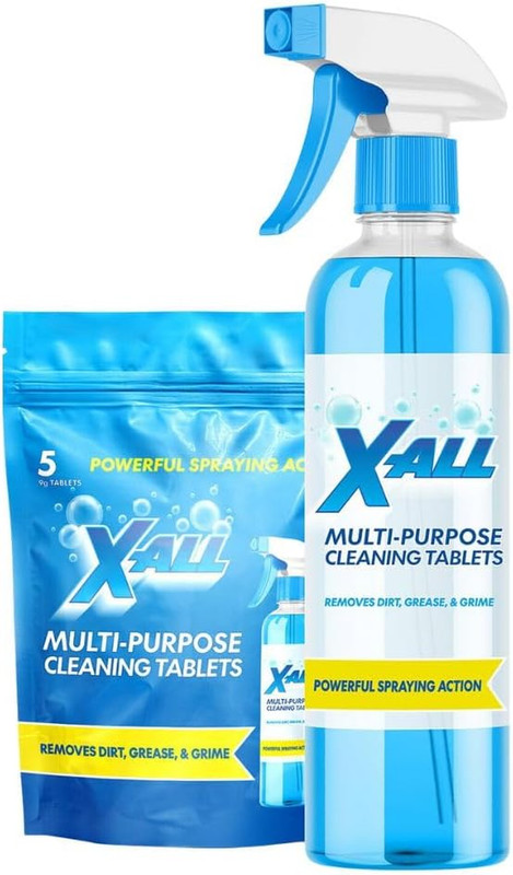 X-ALL Multi-Purpose Cleaner Spray Bottle with 5 Refill Cleaning Tablets gallery