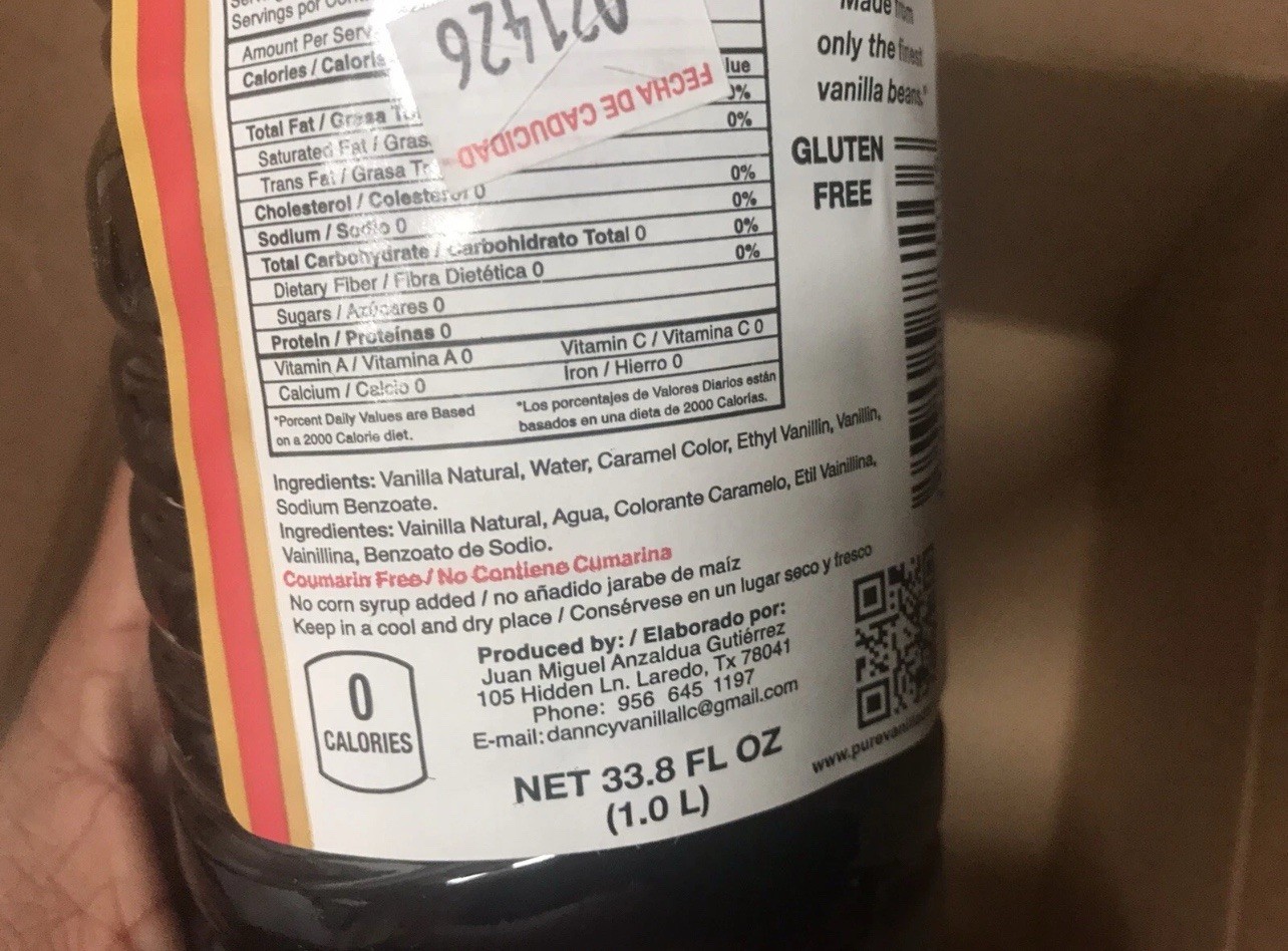 Four (4) Danncy Pure Mexican Vanilla Extract - Dark Color (1 Liter each) gallery