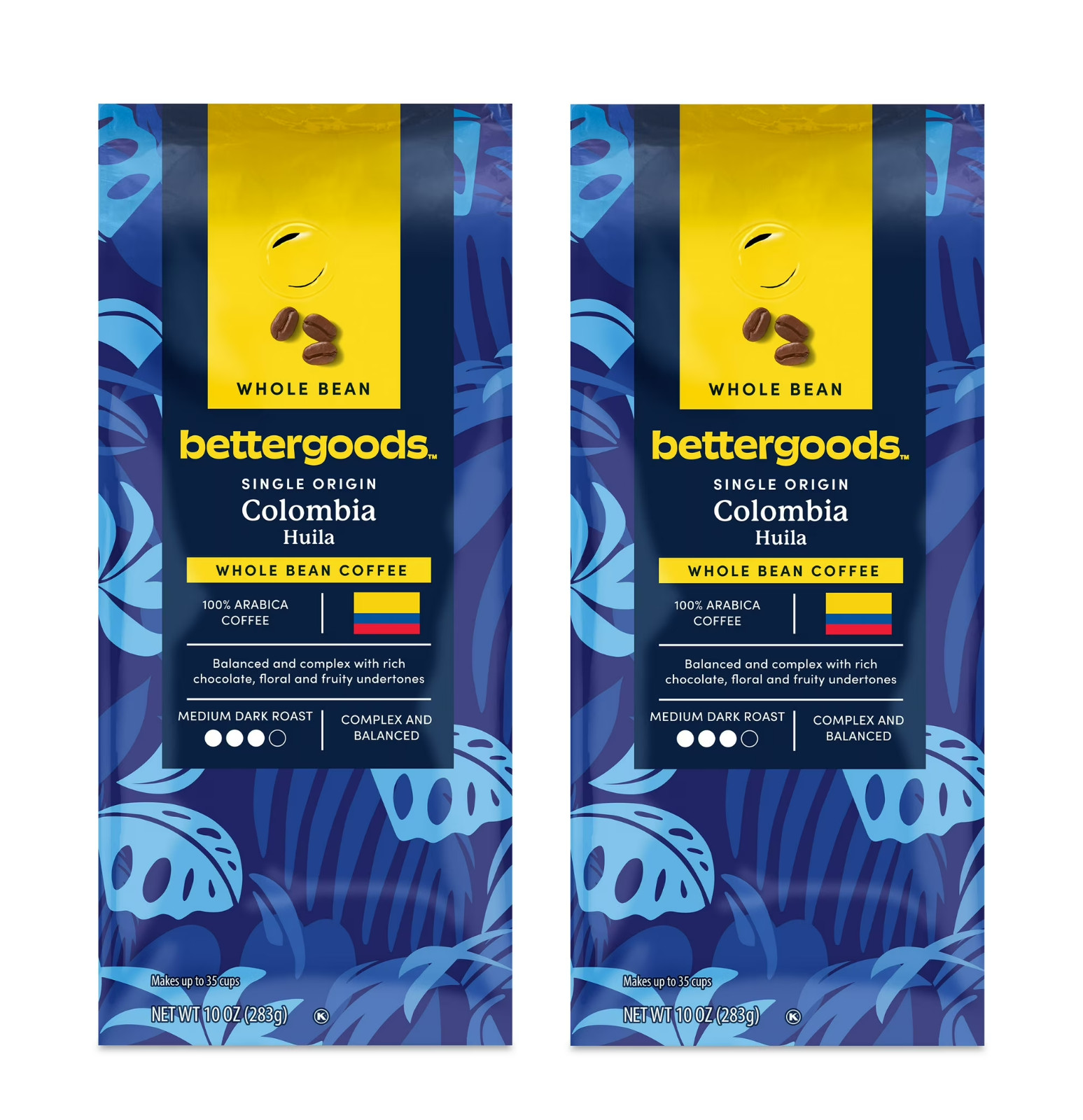 bettergoods Single Origin Colombia Whole Bean Coffee, Medium Dark Roast, 10 Oz. gallery