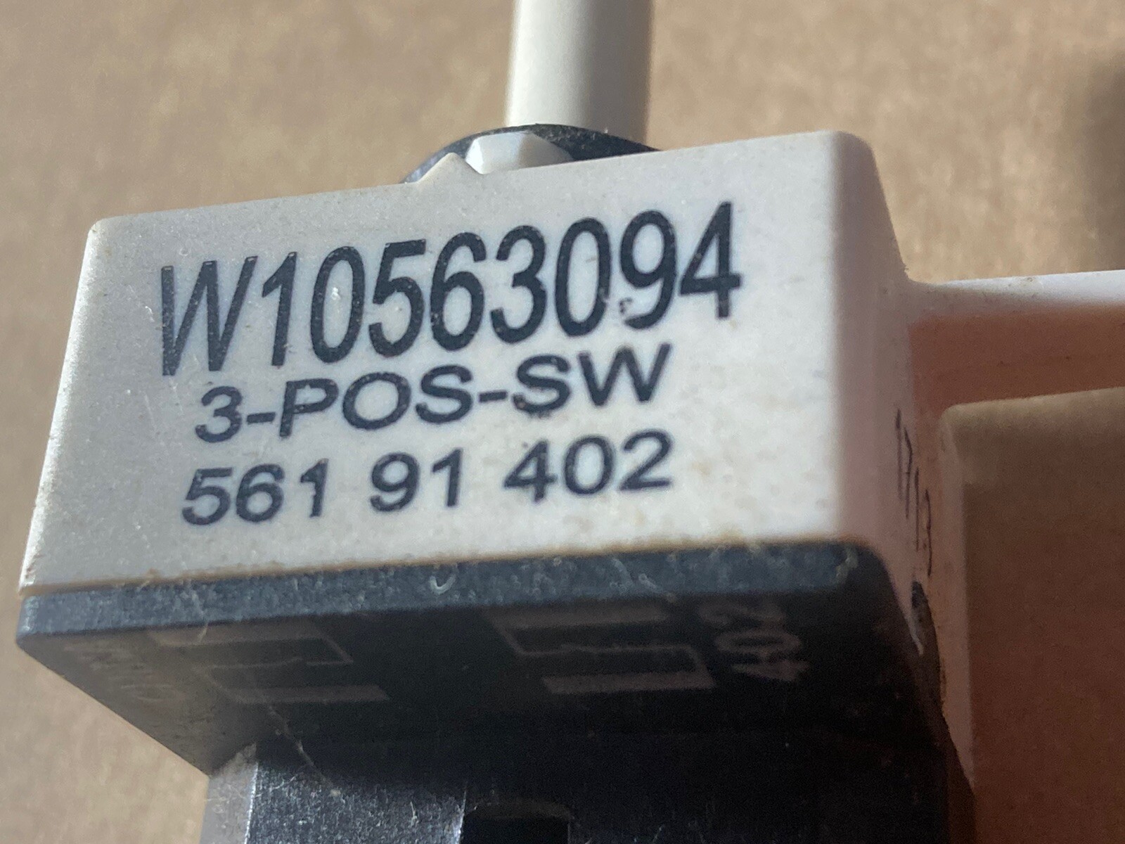 W10563094 WHIRLPOOL DRYER CYCLE SELECTOR SWITCH 259A gallery