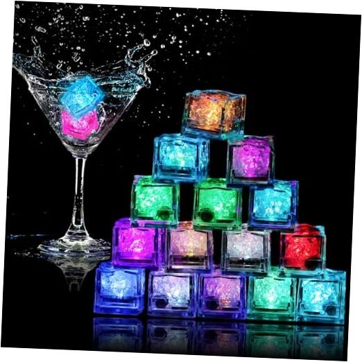 20 Pack Light Up Ice Cubes for Drinks, Led Ice Cubes with Color Changing 20PCS
