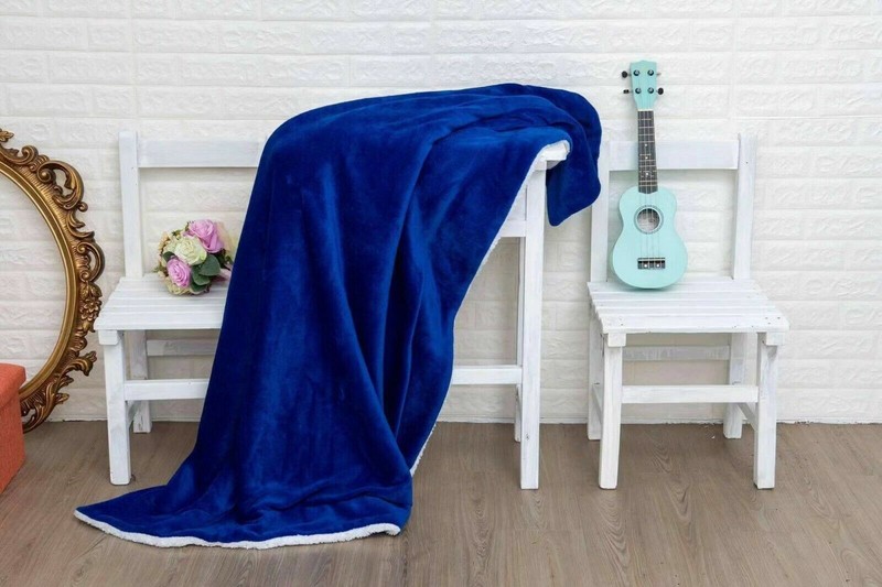 Warm Plum Sherpa Flannel Throw Super Soft Microfiber Reversible Fleece Blanket gallery