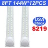 12 Pack 8 Foot Led Lights Fixture 144W 6500K Daylight 8FT T8 Integrated Led Bulb gallery