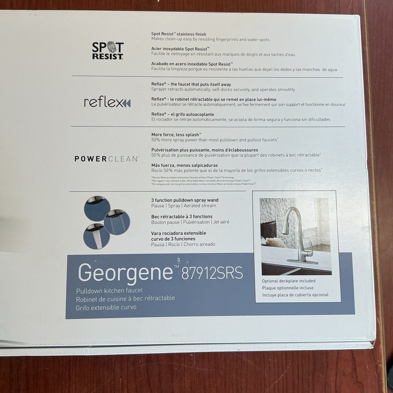 NEW MOEN 87912SRS Georgene Pulldown Spot Resist Stainless Kitchen Faucet B143 gallery