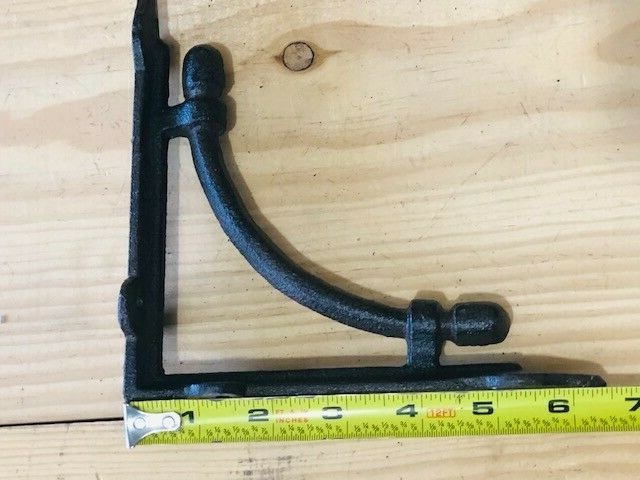 8 Bookshelf Brackets Corbels Wall Cast Iron Rustic Farmhouse 6 1/2" X 6 1/2" gallery