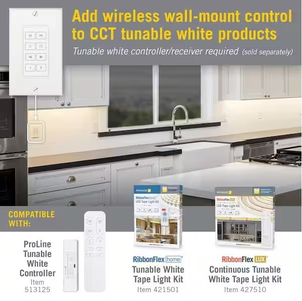 Wireless White Light Dimmer Switch for CCT Tunable White LED Lights gallery