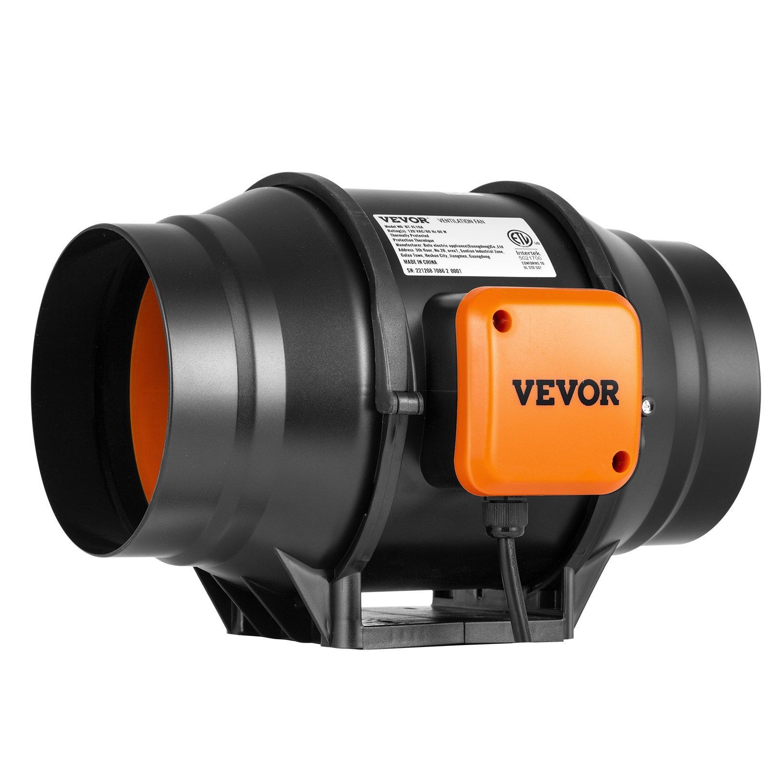 6-in Inline Duct Fan, 400 CFM, Variable Speed, Quiet AC Motor, 34 dB gallery