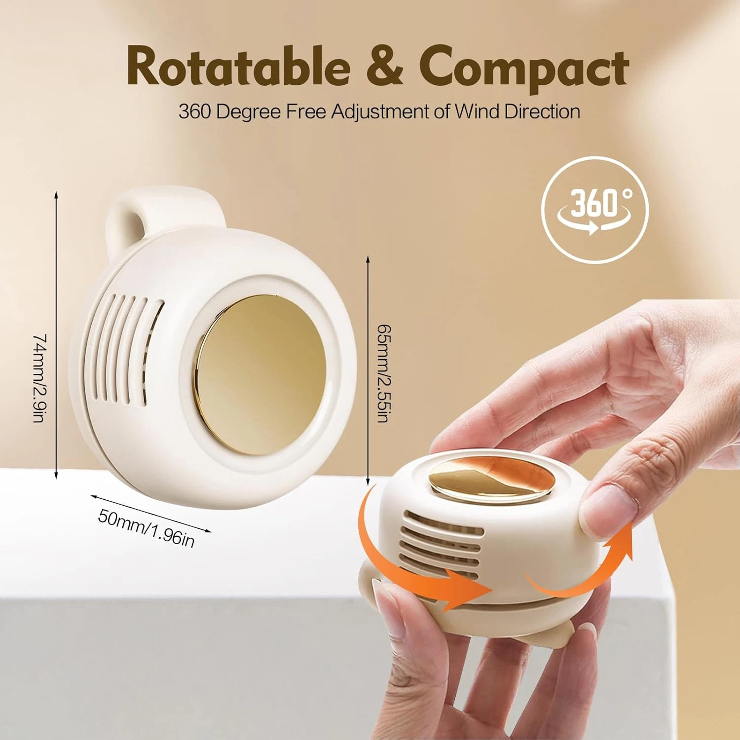 Personal Air Conditioner 8000mAh Waist Neck Fan Rechargeable 3-Speeds Portable gallery