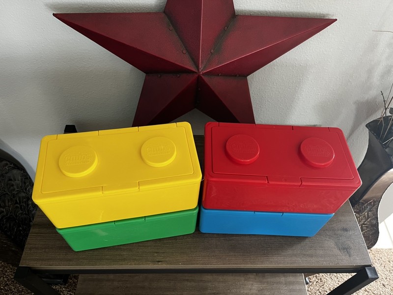 Chubs Stackables 4 Empty Building Blocks Empty Canister Baby Wipe Container gallery