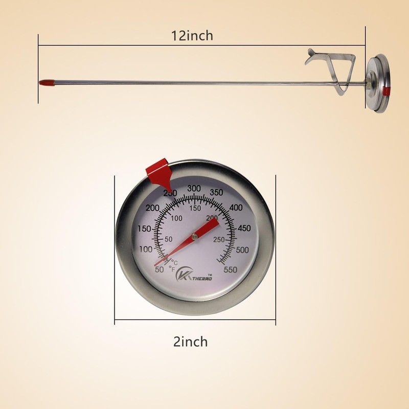 Durable 2" Instant Read Meat Cooking Thermometer - Perfect for Grilling & Frying gallery