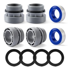 4 Pack – 4560 Pool Hose Conversion Adapters Kit for Intex Hayward Coleman Pool F