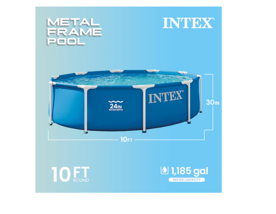 Intex 28200EP 10Ft X 30In Metal Frame Above Ground Swimming Pool Pool Only gallery
