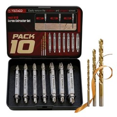 10 Pcs Screw Extractor Set Easy Out Set for Stripped Screws, Broken Bolts and…