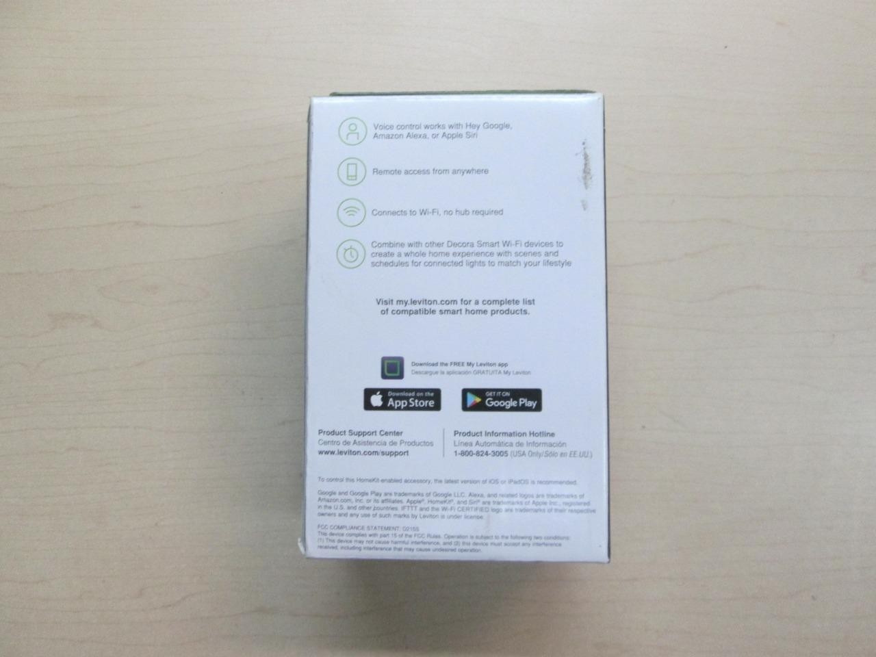 Leviton Decora Smart Wi‑Fi App-Controlled Wall Switch White D215S-1RW gallery