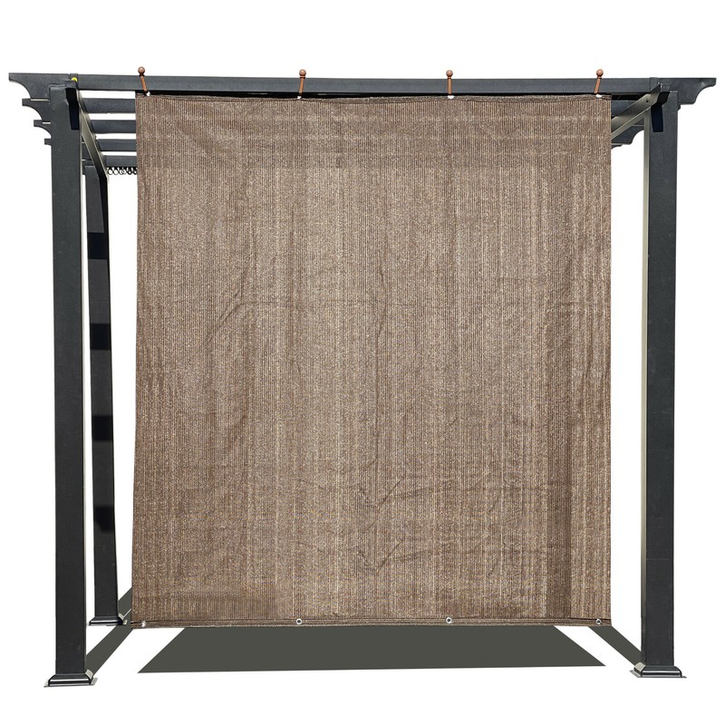 Alion Home© Shade & Privacy Panel + Grommets 2 Sides 90% UV Block Mocha Brown gallery