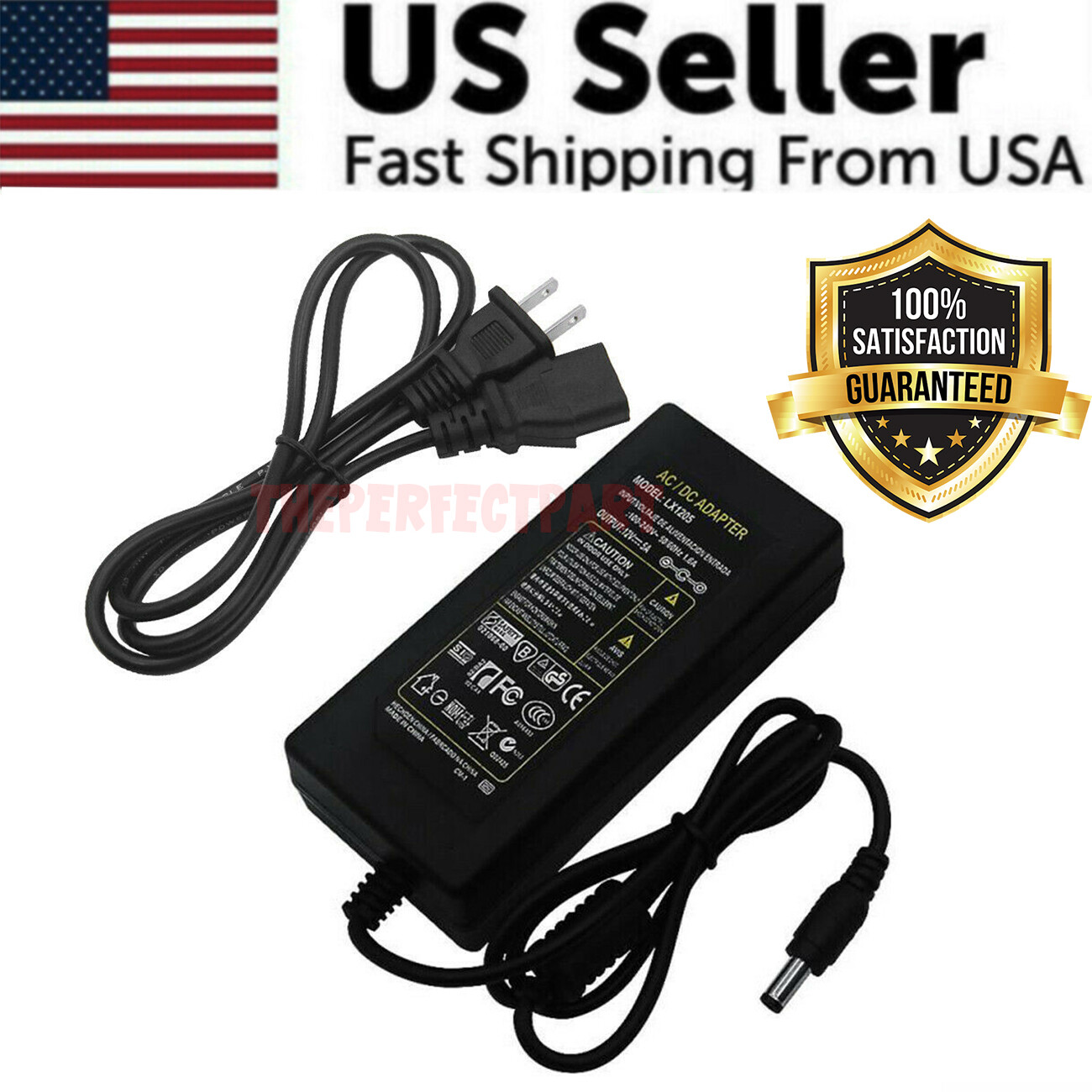 12V 5A 5 AMP 60W DC Power Supply Adapter Transformer LED Strip CCTV PC 5050 USA gallery