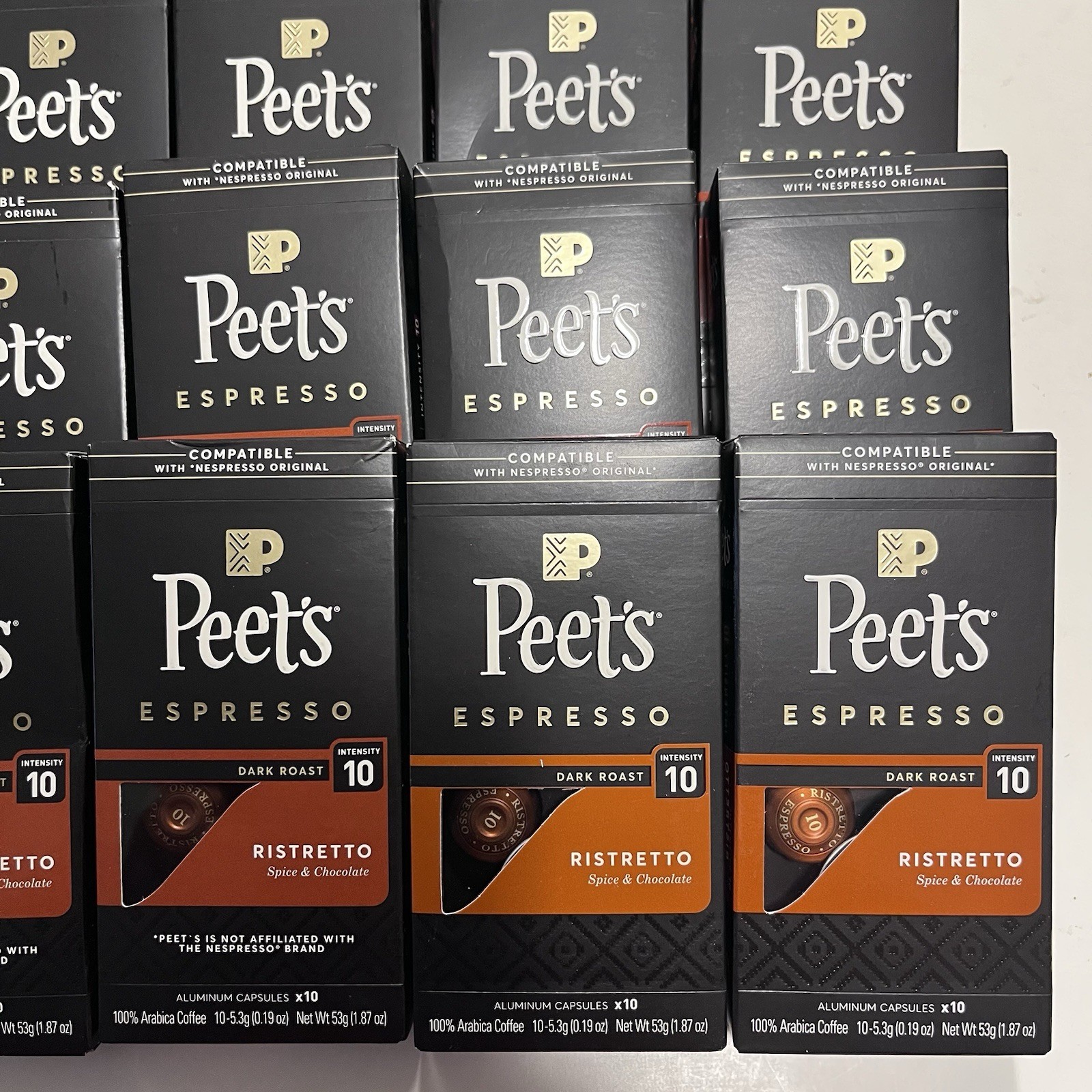 Peet's Coffee Espresso Capsules Ristretto Spice Choco 200 Capsules Lot 20 READ gallery