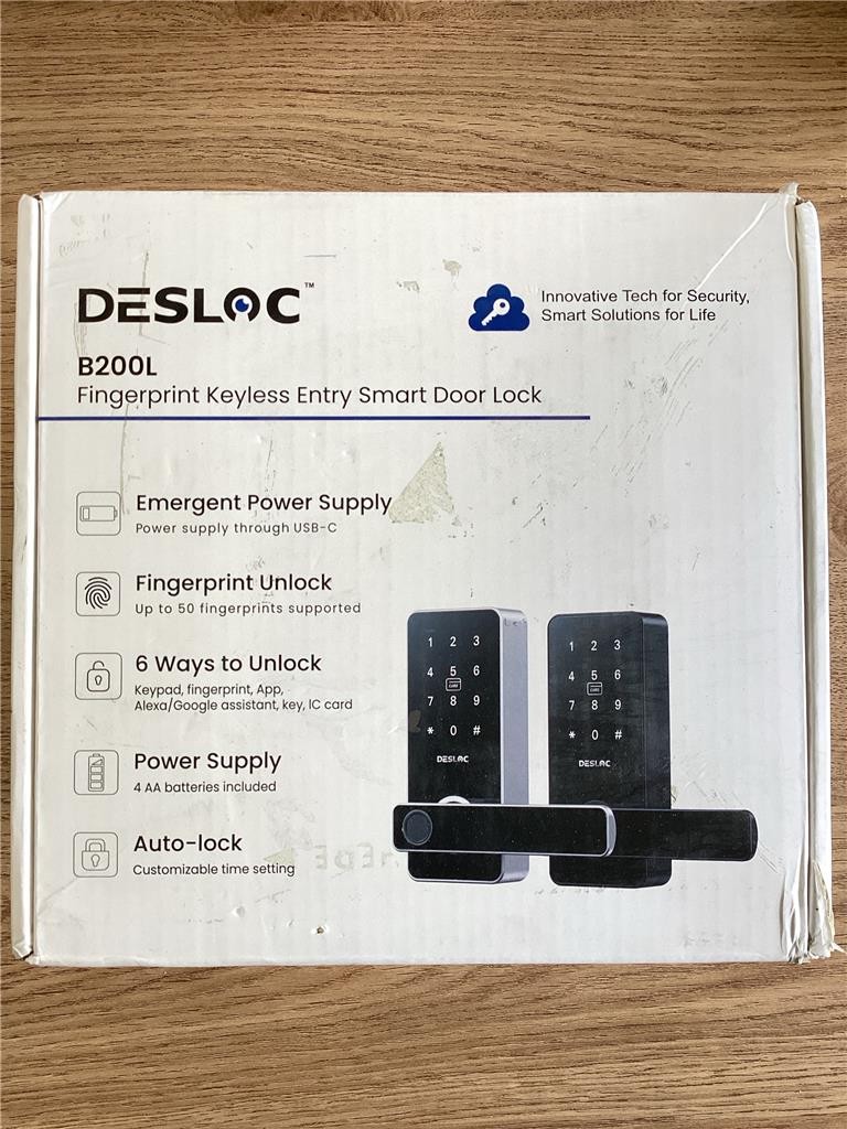 ++ DESLOC B200L Fingerprint Keyless Entry Smart Door Lock Silver NEW gallery