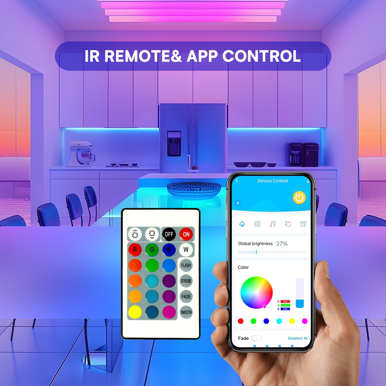 LED Strip Lights, Smart Light with App Remote Control, RGB LED Lights for room gallery