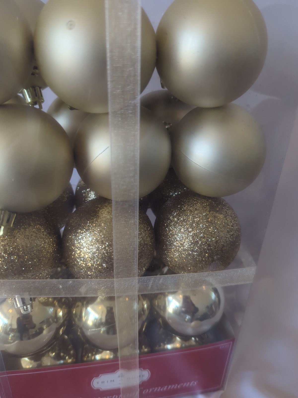 30 Count Shatterproof Ornaments From Trim A Home Gold. And Glitter. gallery