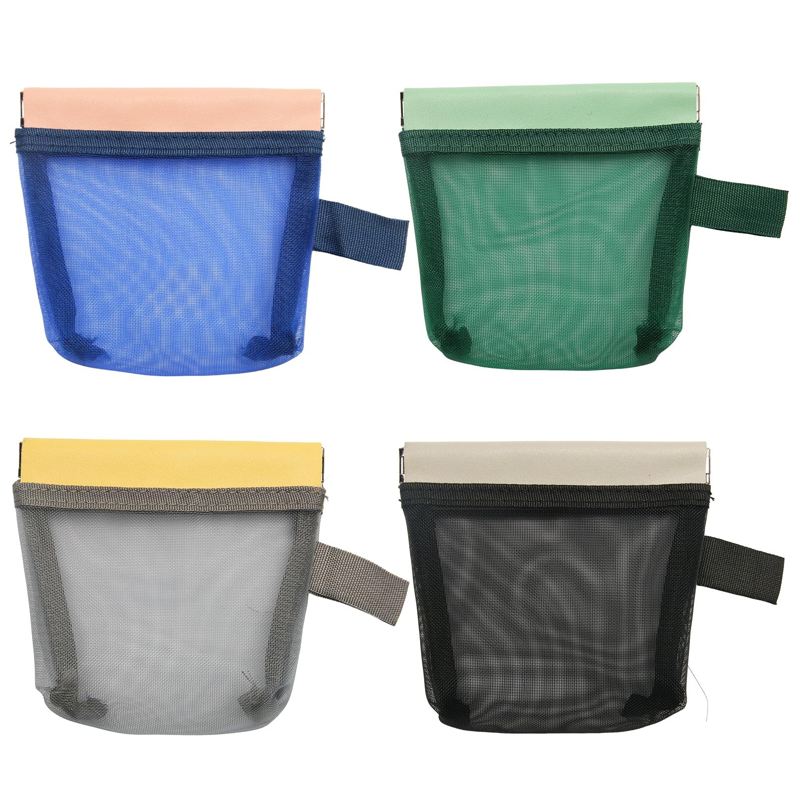 Radthary Small Auto-Close Mesh Bags, Mini Dark Blue&Dark Green&Gray&Black gallery