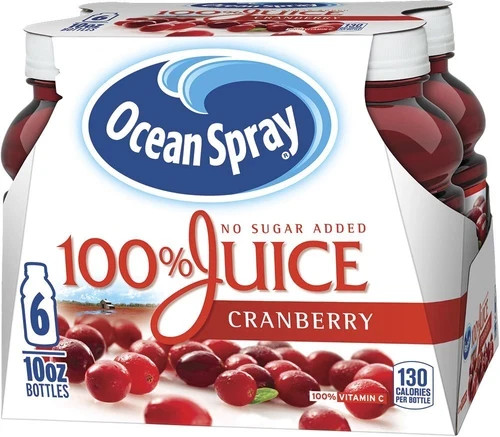 Ocean Spray® 100% Juice Cranberry Juice Blend, 10 Fl Oz, 6 Count (Pack of 1) gallery